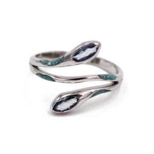 Ocean Breeze Sterling Silver Wrap Ring with Blue Topaz