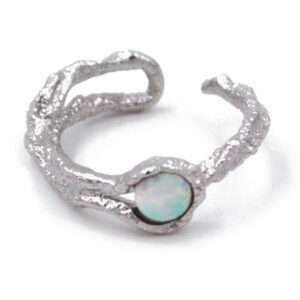 Organic Branch Opal Ring in Silver