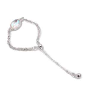 Luna Silver Ring with Opalescent Stone