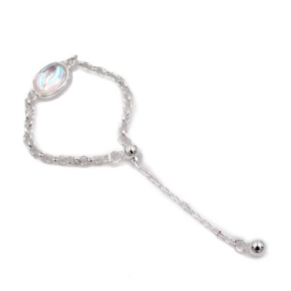 Luna Silver Ring with Opalescent Stone
