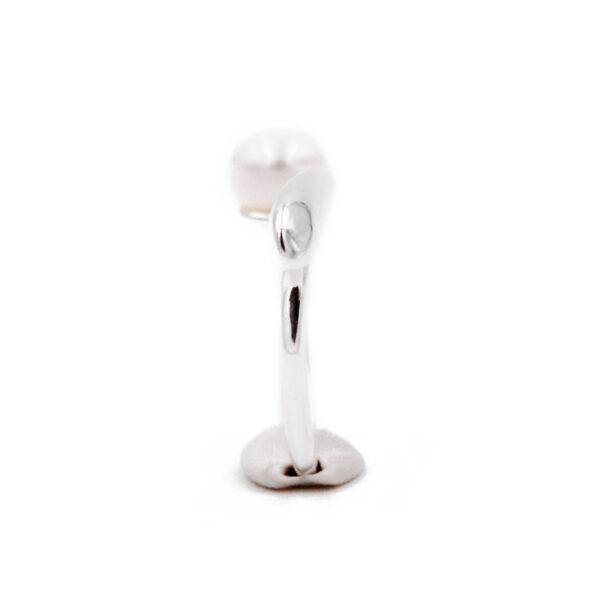 Aurora Sterling Silver Ring with Freshwater Pearl - Image 3